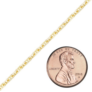 Bulk / Spooled Anchor Chain in 14K Yellow Gold