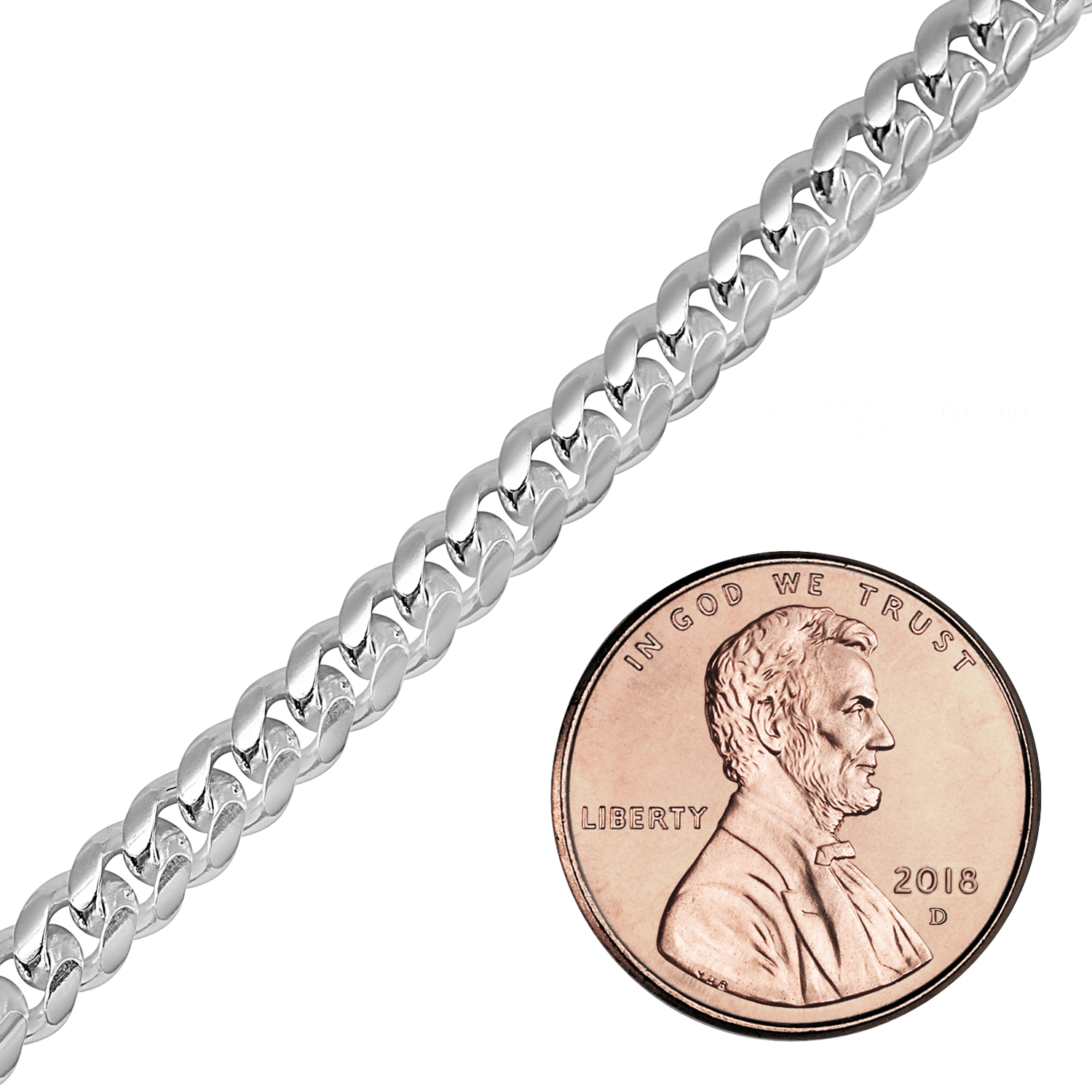 Bulk / Spooled Round Curb Chain in Sterling Silver