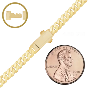 FINISHED HANDMADE CUBAN CURB BRACELET IN 14K YELLOW GOLD
