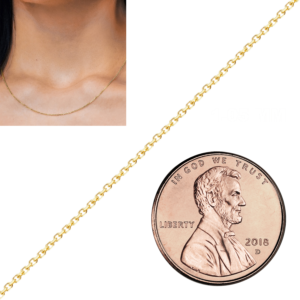 Bulk / Spooled Diamond Cut Round Cable Chain in 14K & 18K Yellow Gold