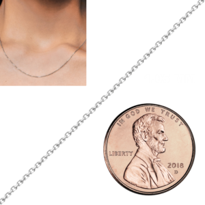 Bulk / Spooled Diamond Cut Round Cable Chain in 14K & 18K White Gold