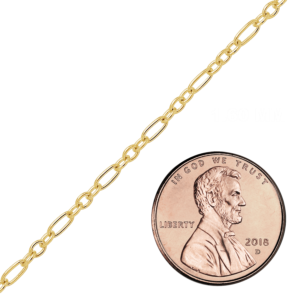 Bulk / Spooled Round Figaro Cable Chain in 14K Gold-Filled