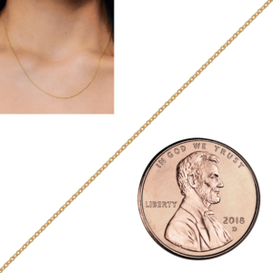 Bulk / Spooled Heavy Round Cable Chain in 14K & 18K Yellow Gold