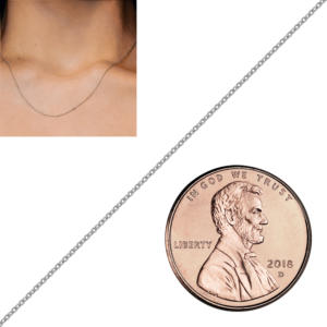 Bulk / Spooled Heavy Round Cable Chain in 14K & 18K White Gold