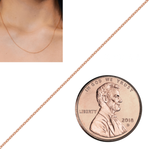 Bulk / Spooled Heavy Round Cable Chain in 14K & 18K Pink Gold