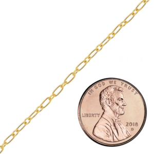 Bulk / Spooled Long & Short Cable Chain in 14K Yellow Gold