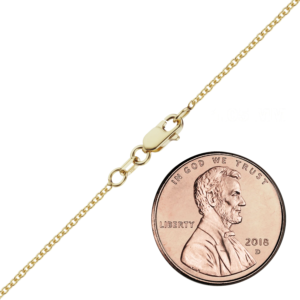Finished Medium Round Cable Necklace in 10K Yellow Gold
