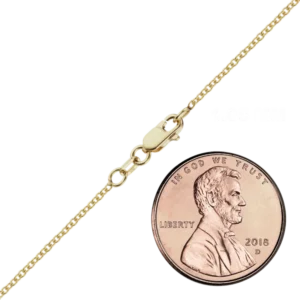 FINISHED MEDIUM ROUND CABLE NECKLACE IN 10K YELLOW GOLD