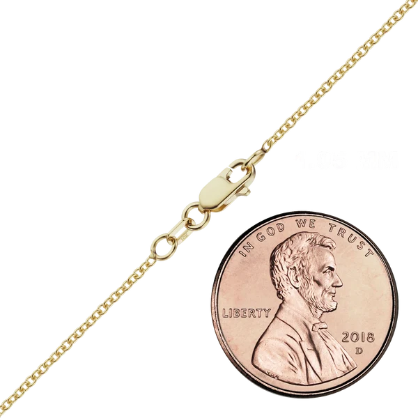 FINISHED MEDIUM ROUND CABLE NECKLACE IN 10K YELLOW GOLD