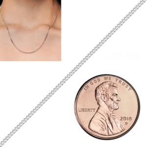 Bulk / Spooled Classic Curb Chain in 14K White Gold