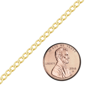Bulk / Spooled Light Curb Chain in 14K Yellow Gold (Cuban)