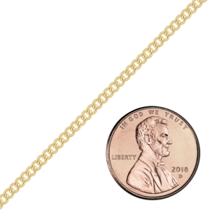 Bulk / Spooled Medium Round Curb Chain in 14K Yellow Gold