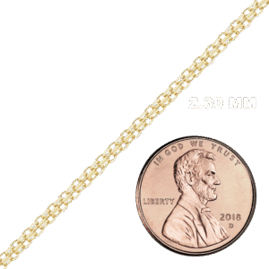 Bulk / Spooled Bizmark Chain in 14K Yellow Gold