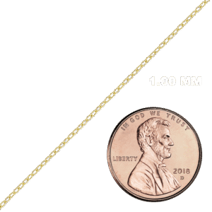 Bulk / Spooled Elongated Cable Chain in 14K & 18K Yellow Gold