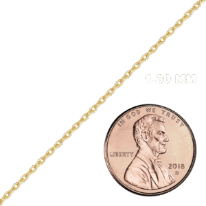 Bulk / Spooled Elongated Cable Chain in 14K Gold-Filled