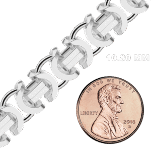Bulk / Spooled European Byzantine Handmade Chain in Sterling Silver