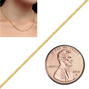 Bulk / Spooled Franco Foxtail Chain in 14K Yellow Gold