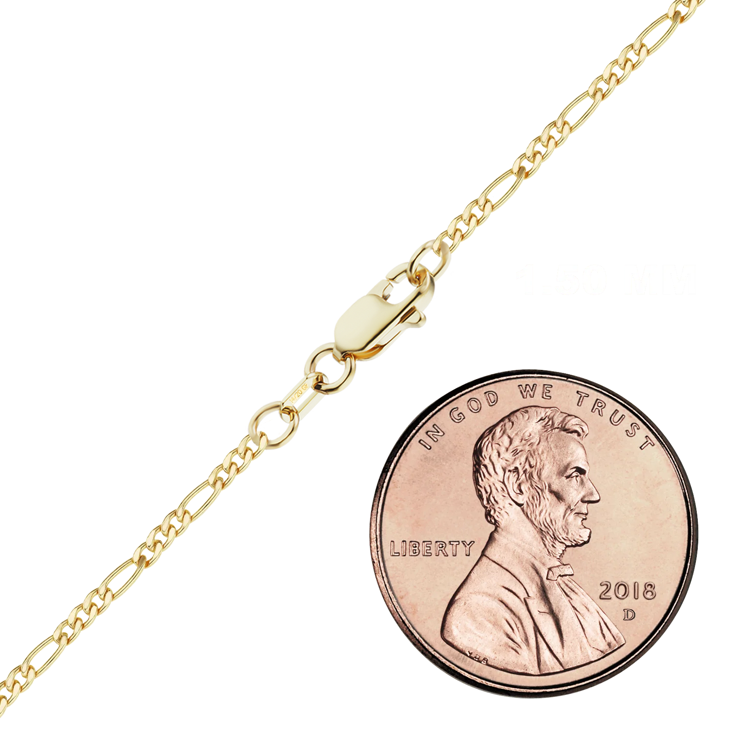 Finished Classic Figaro Necklace in 14K Gold-Filled