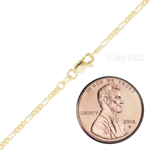 Finished Classic Figaro Necklace in 10K Yellow Gold
