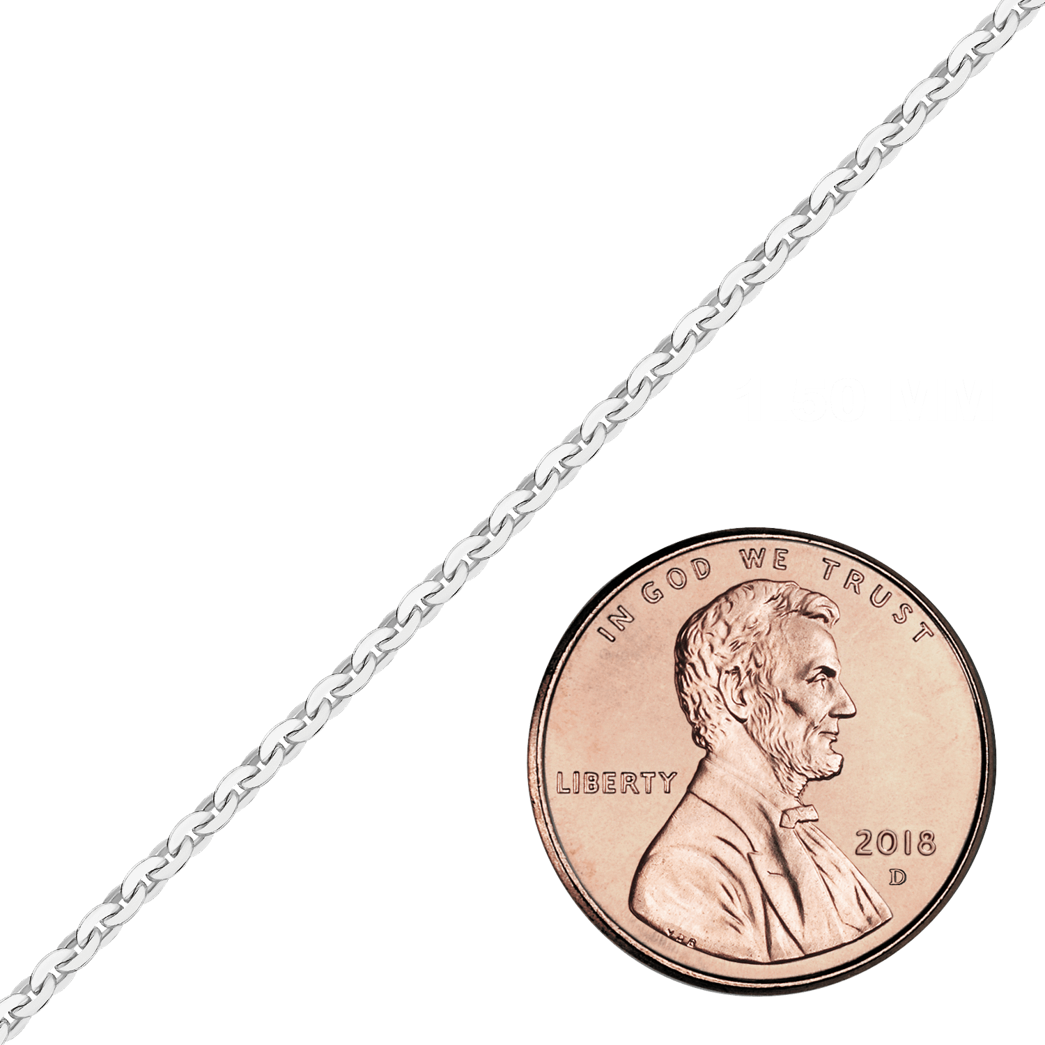 Bulk / Spooled Flat Rolo Chain in Sterling Silver