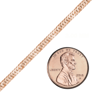 Bulk / Spooled Herringbone Chain in 14K Pink Gold-Filled (3.00 mm) - Pink Gold-Filled / 3.00 mm