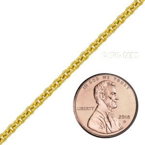 Bulk / Spooled Heavy Cable Chain in Brass