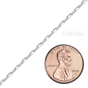 Bulk / Spooled Light Elongated Diamond Cut Cable Chain in Sterling Silver