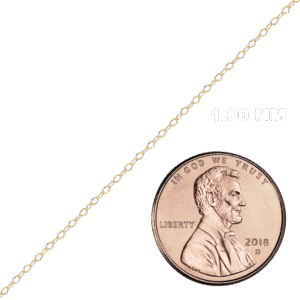 Bulk / Spooled Light Round Cable Chain in 14K & 18K Yellow Gold