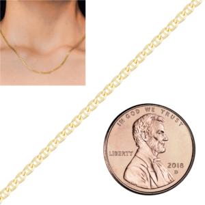 Bulk / Spooled Mariner Chain in 10K Yellow Gold (1.80 mm) - 10K Yellow Gold / 1.80 mm