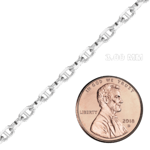 Bulk / Spooled Anchor Chain in Sterling Silver