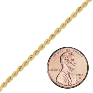 Bulk / Spooled Handmade Solid Rope Chain in 14K Yellow Gold