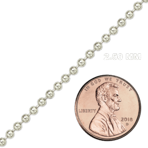 Bulk / Spooled Round Bead Chain in Stainless Steel (2.50 mm) - Stainless Steel / 2.50 mm