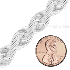 Bulk / Spooled Handmade Solid Rope Chain in Sterling Silver