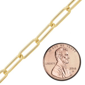 Bulk / Spooled Heavy Round Paperclip Chain in 14K Gold-Filled