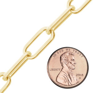 Bulk / Spooled Heavy Square Paperclip Chain in 14K Gold-Filled (9.00 mm) - Gold-Filled / 9.00 mm