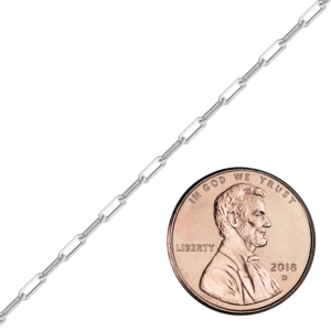 Bulk / Spooled Paperclip Round Cable Chain in Sterling Silver