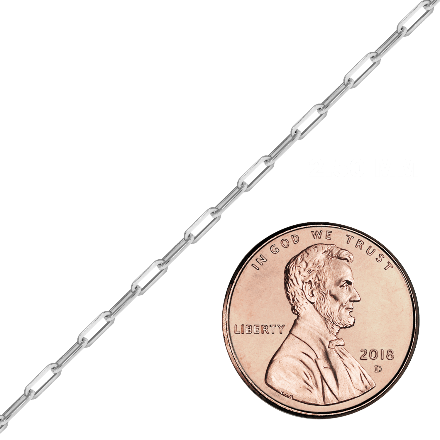 Bulk / Spooled Paperclip Cable Chain in Sterling Silver