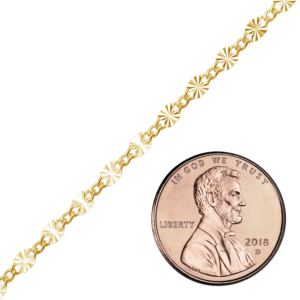 Bulk / Spooled Valentino (Alternating Curb) Chain in 14K Gold-Filled (2.80 mm) - Gold-Filled / 2.80 mm