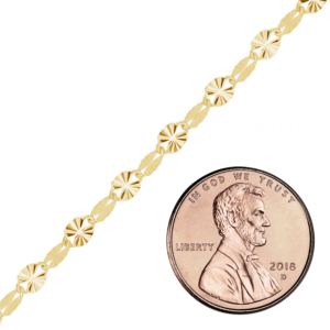 Bulk / Spooled Valentino Chain in 14K Gold-Filled (3.30 mm) - Gold-Filled / 3.30 mm