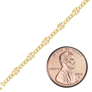 Bulk / Spooled Valentino (Alternating 3X Curb) Chain in 14K Gold-Filled (2.80 mm) - Gold-Filled / 2.80 mm
