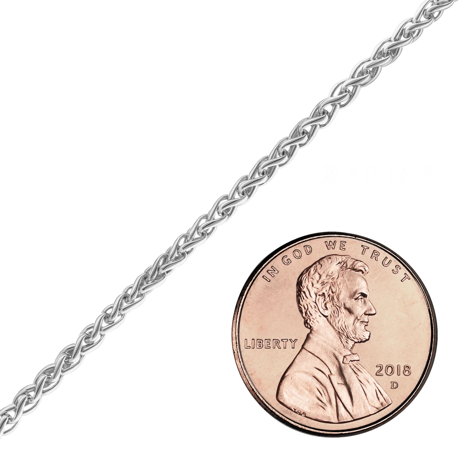 Bulk / Spooled Classic Wheat Chain in Sterling Silver