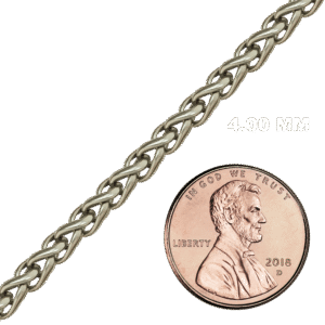 Bulk / Spooled Wheat Oval Chain in Titanium