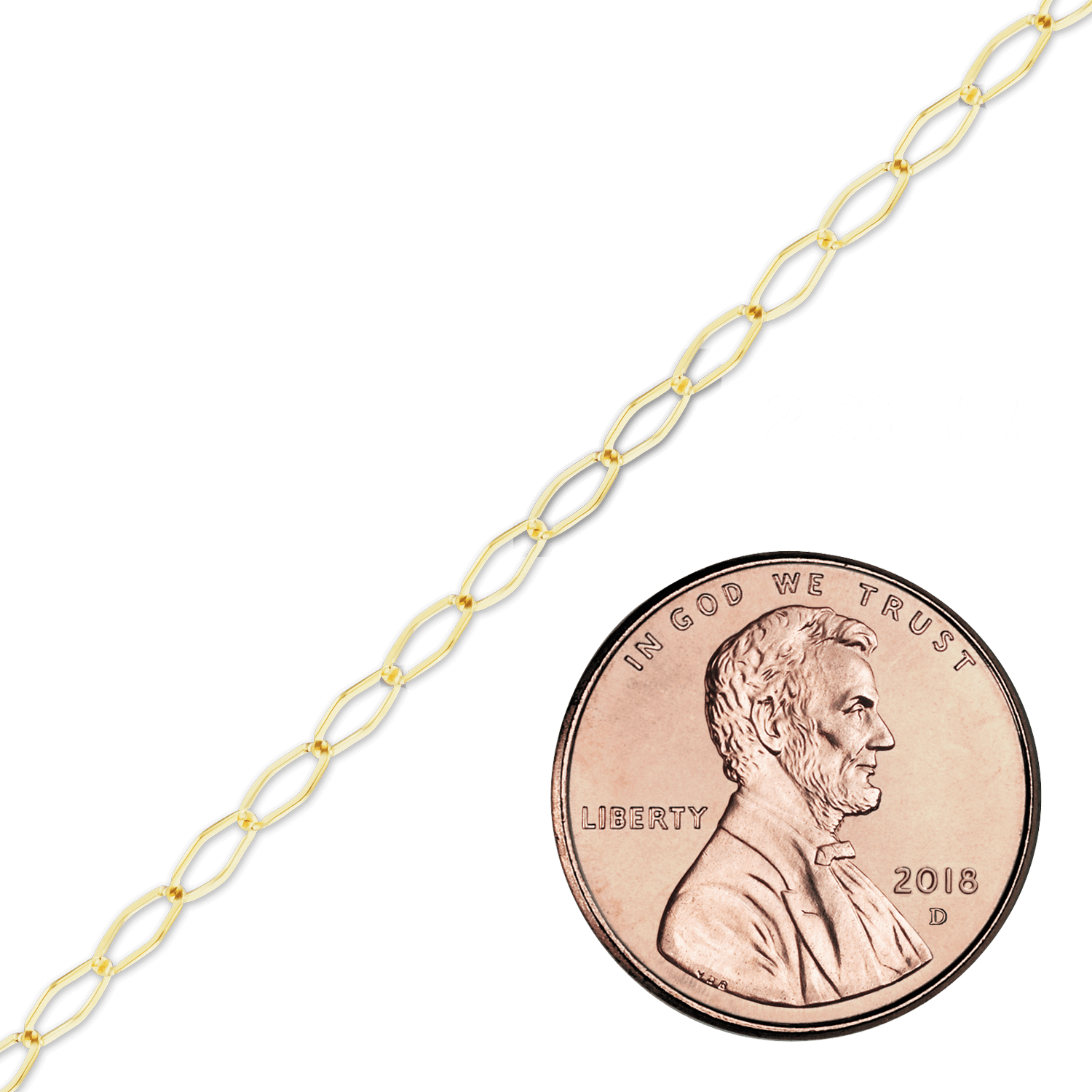 Bulk / Spooled Extension Chain in 14K Yellow Gold (2.00 mm) - 14K Yellow Gold / 2.00 mm