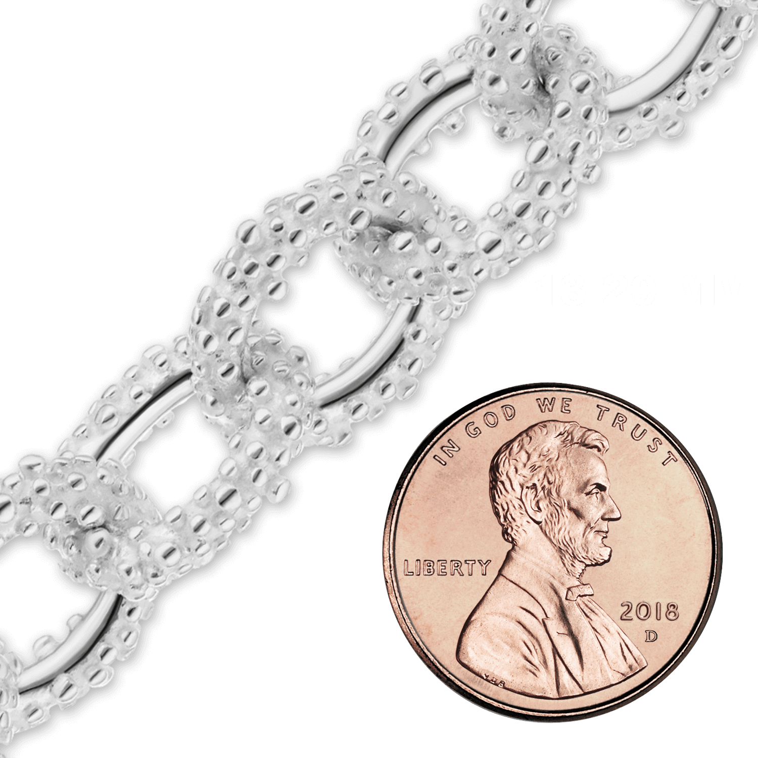 Bulk / Spooled Handmade Chain in Sterling Silver (13.20 mm) - Sterling Silver / 13.20 mm