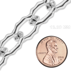 Bulk / Spooled Handmade Chain in Sterling Silver (13.30 mm) - Sterling Silver / 13.30 mm