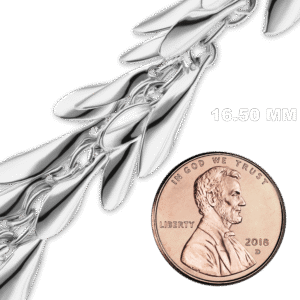 Bulk / Spooled Handmade Fancy Ring Ring Chain in Sterling Silver (16.50 mm) - Sterling Silver / 16.50 mm