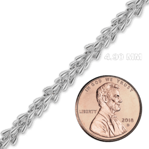 Bulk / Spooled Handmade Fancy Ring Ring Chain in Sterling Silver (4.90 mm) - Sterling Silver / 4.90 mm