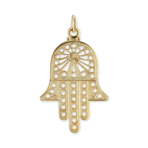 STERLING SILVER HAMSA PENDANT (35 X 20 MM)