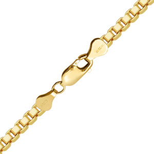 Finished Venetian Box Necklace in 14K Pink Gold
