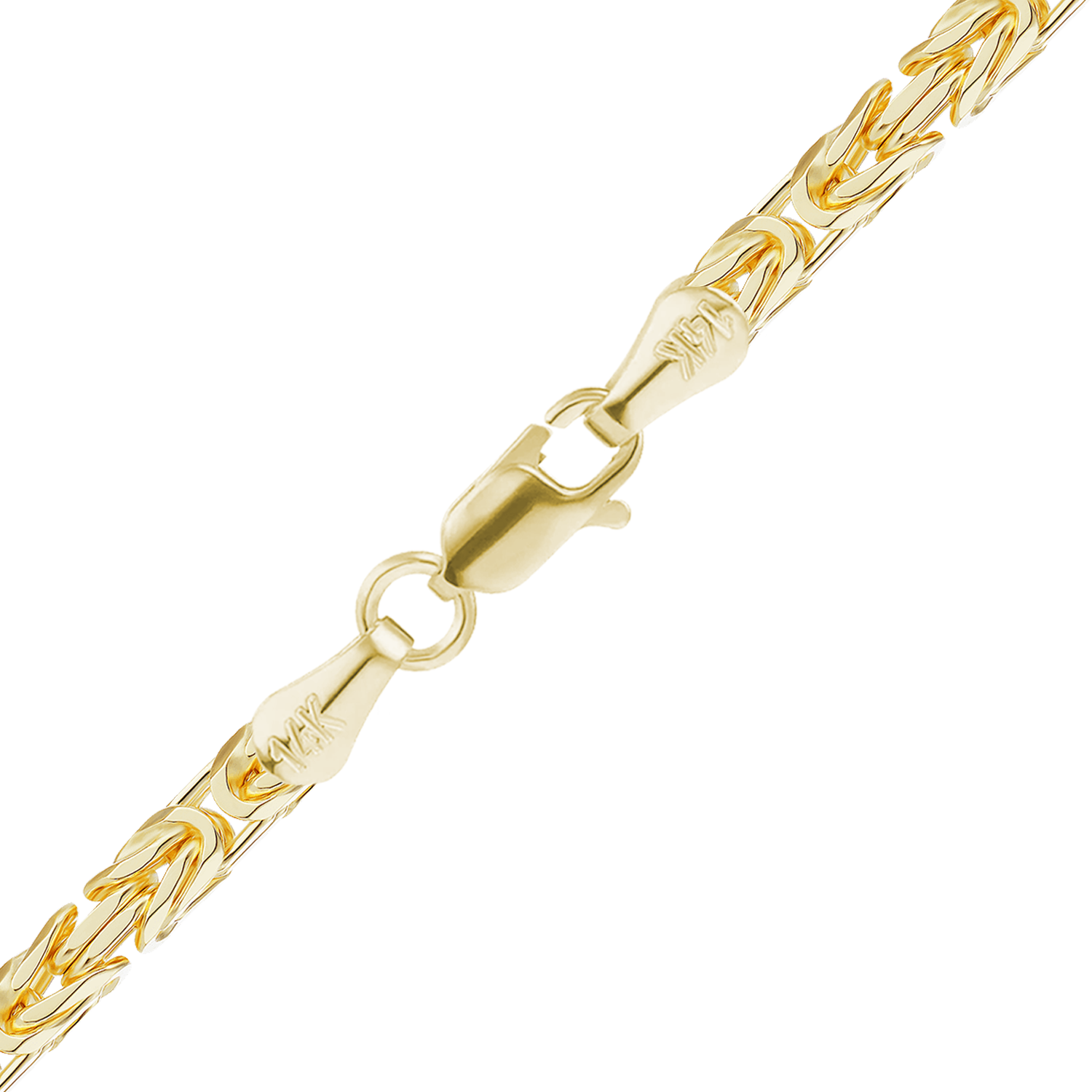 Finished Handmade Byzantine Necklace in 14K Yellow Gold